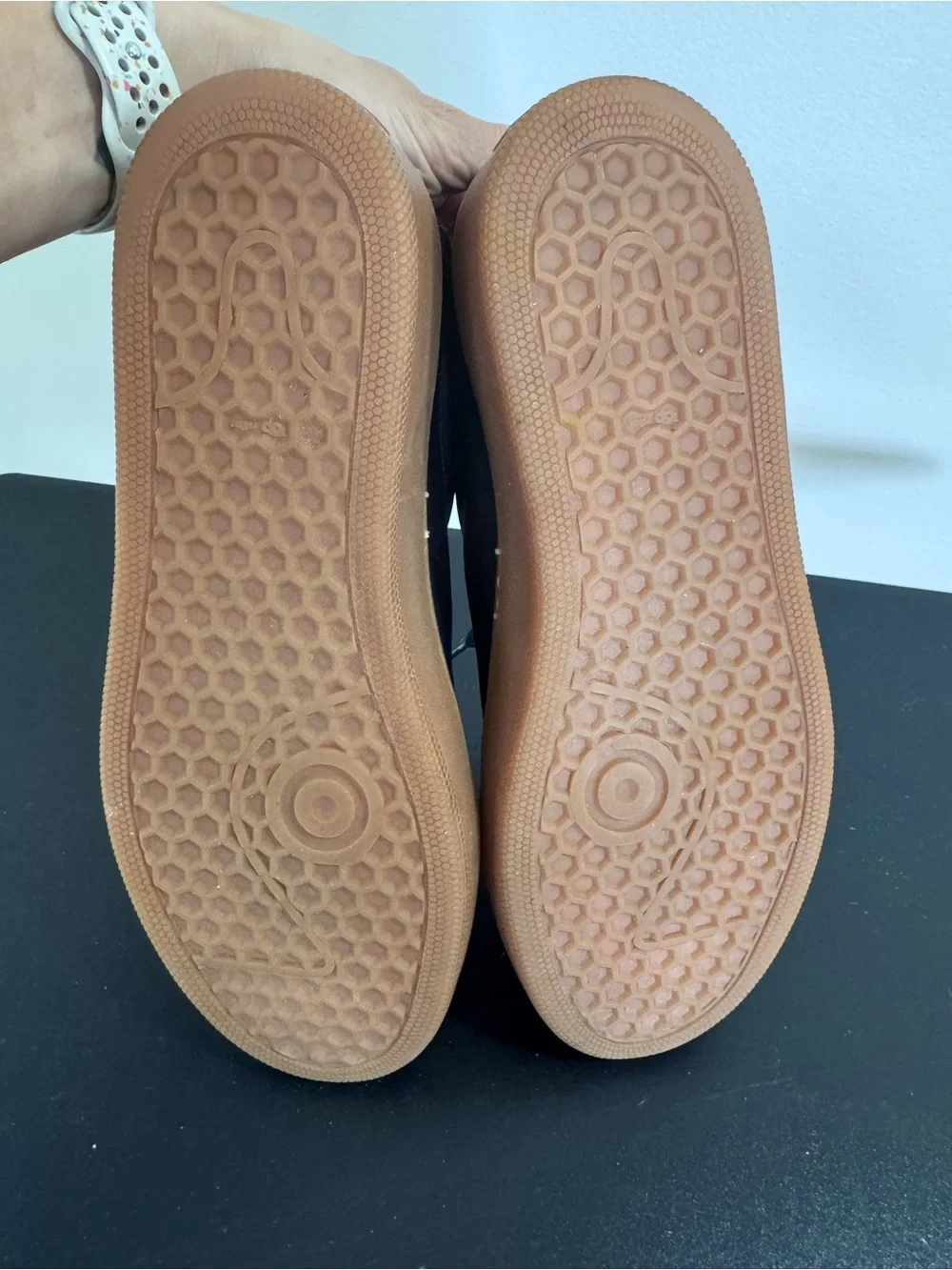 Jenni Kayne Black Canvas Sneakers with Tan Gum Sole